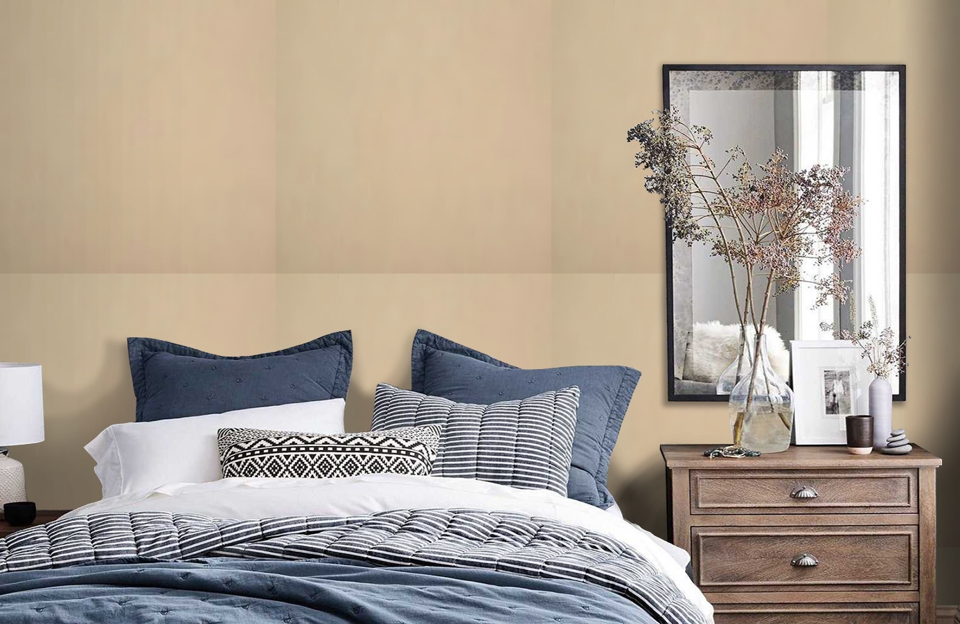 Обои 8030 фото в интерьере спальни