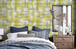 Обои 6023-04 фото в интерьере спальни превью