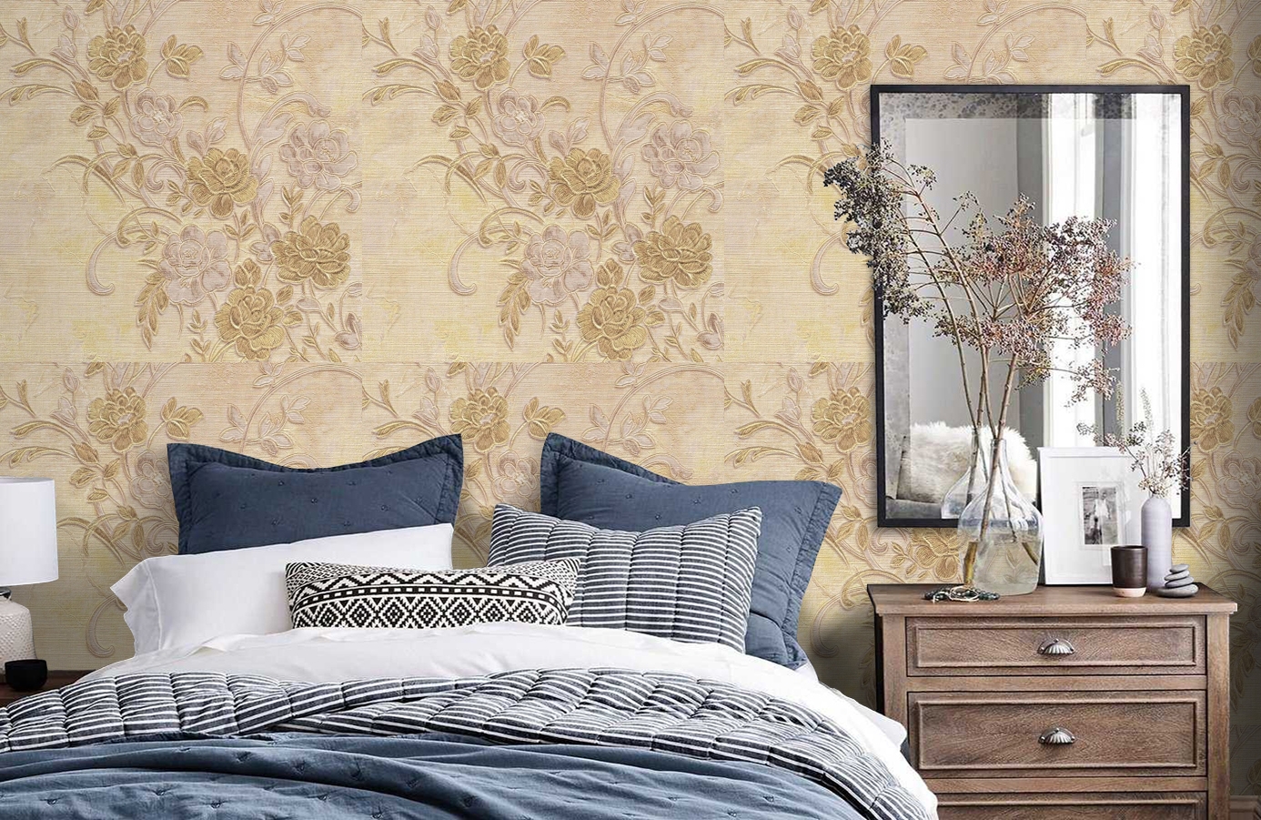 Обои 80935 фото в интерьере спальни