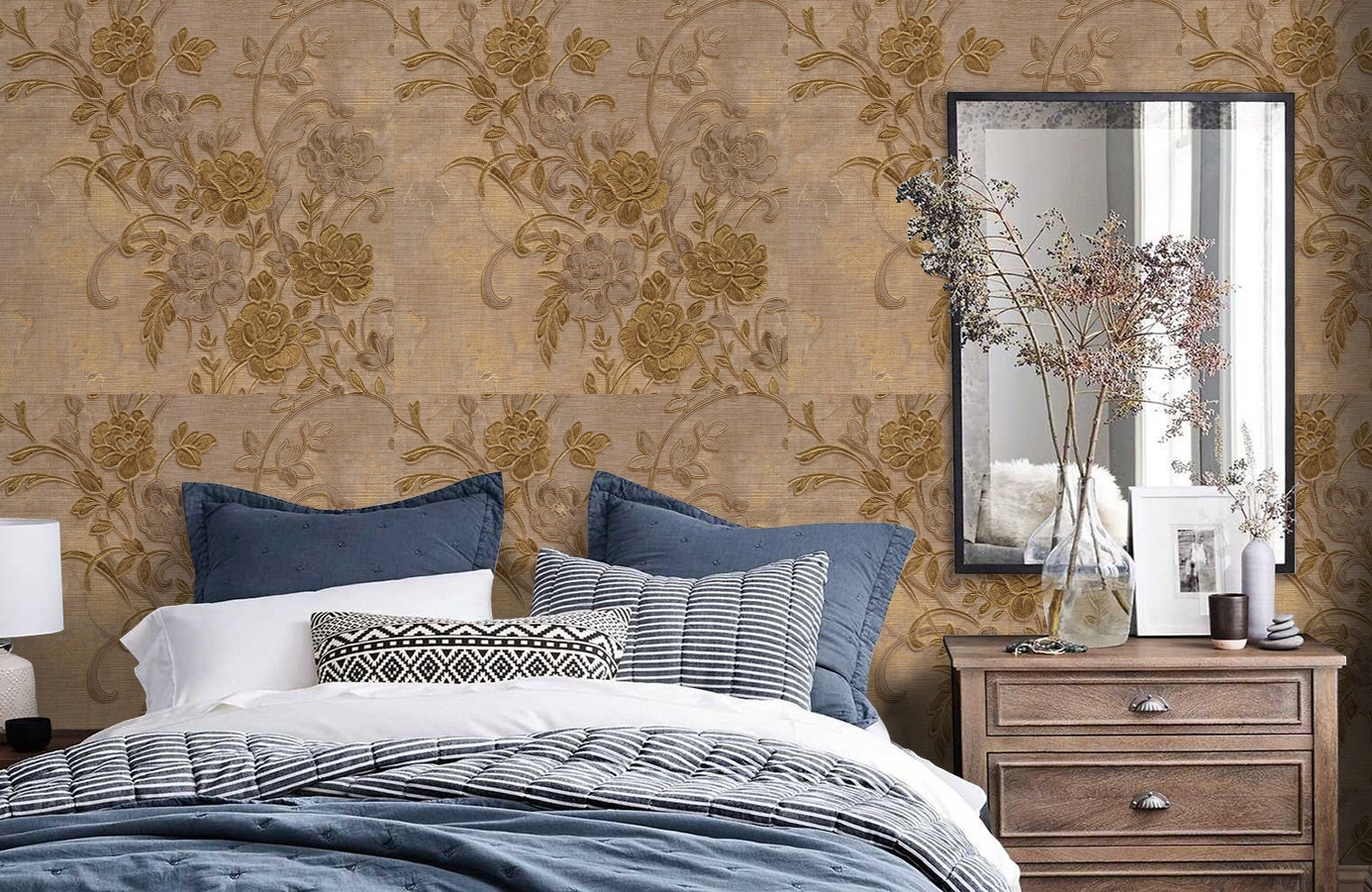 Обои 80936 фото в интерьере спальни