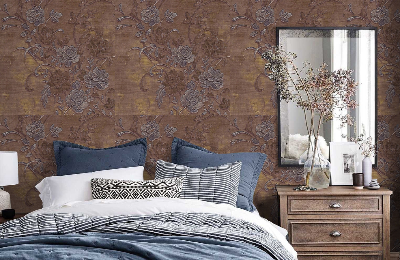 Обои 80937 фото в интерьере спальни