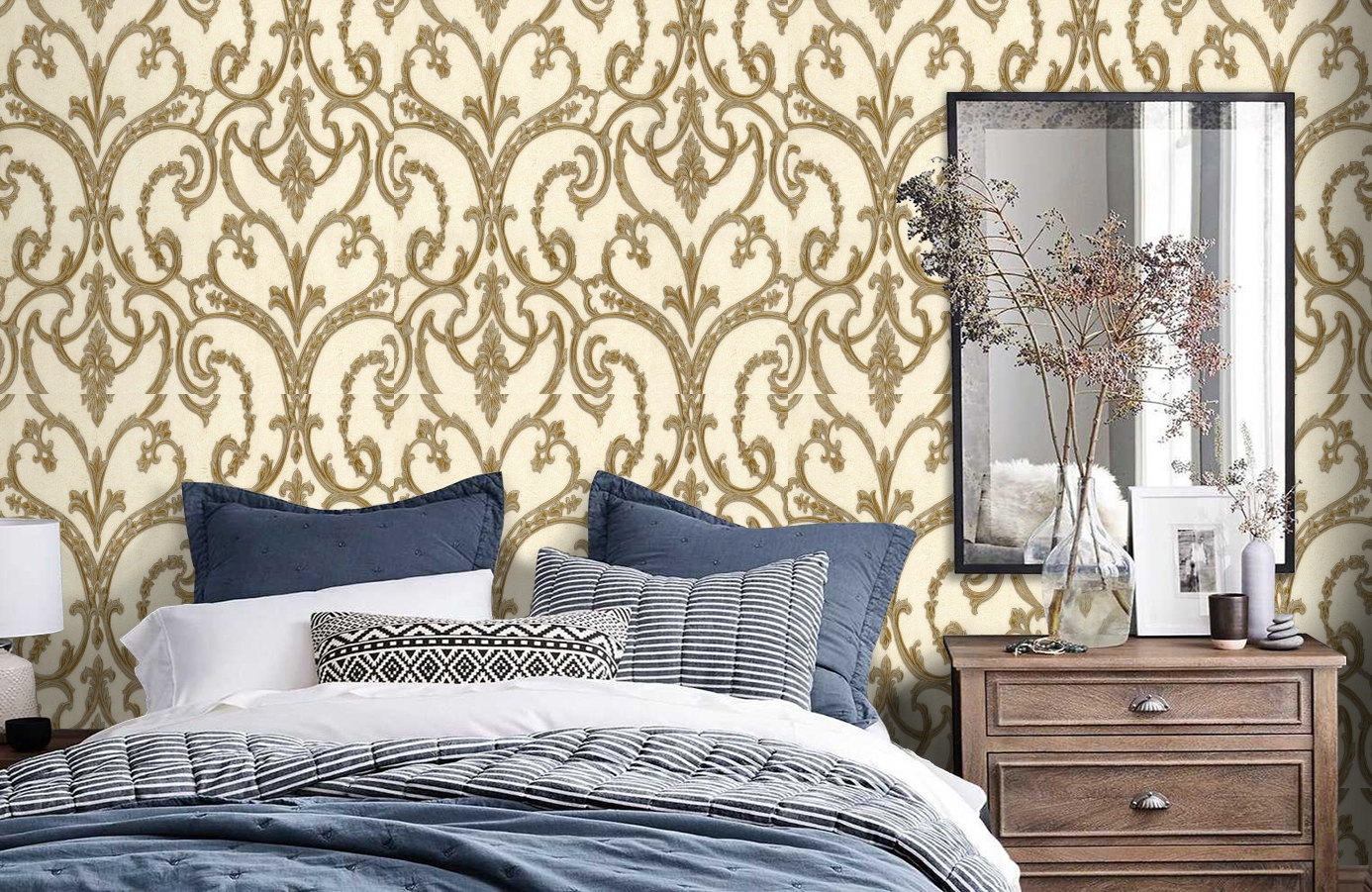 Обои 81402 фото в интерьере спальни