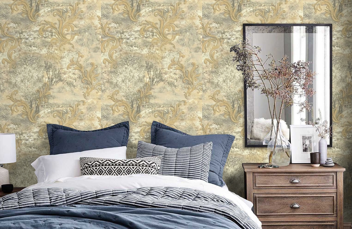 Обои 81575 фото в интерьере спальни