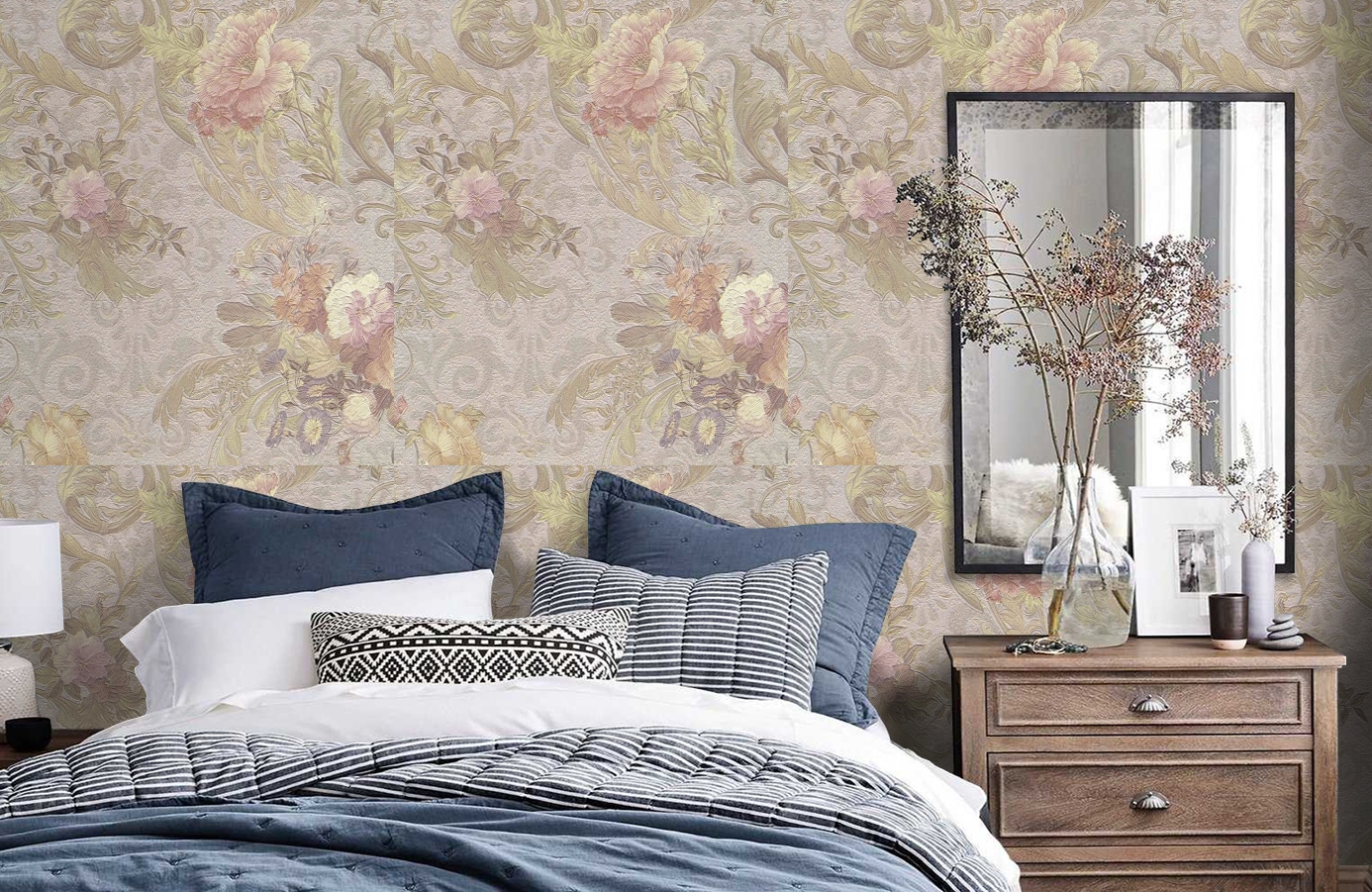 Обои 81814 фото в интерьере спальни