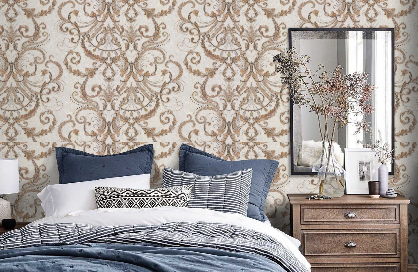 Обои 82505 фото в интерьере спальни