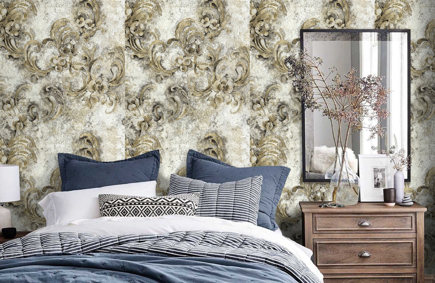 Обои 82546 фото в интерьере спальни