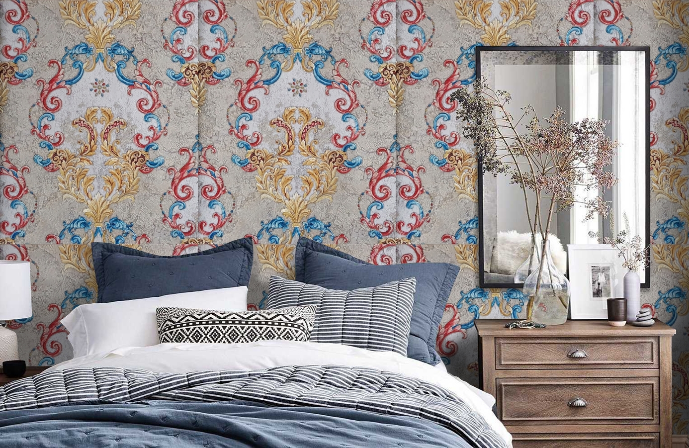 Обои 82801 фото в интерьере спальни