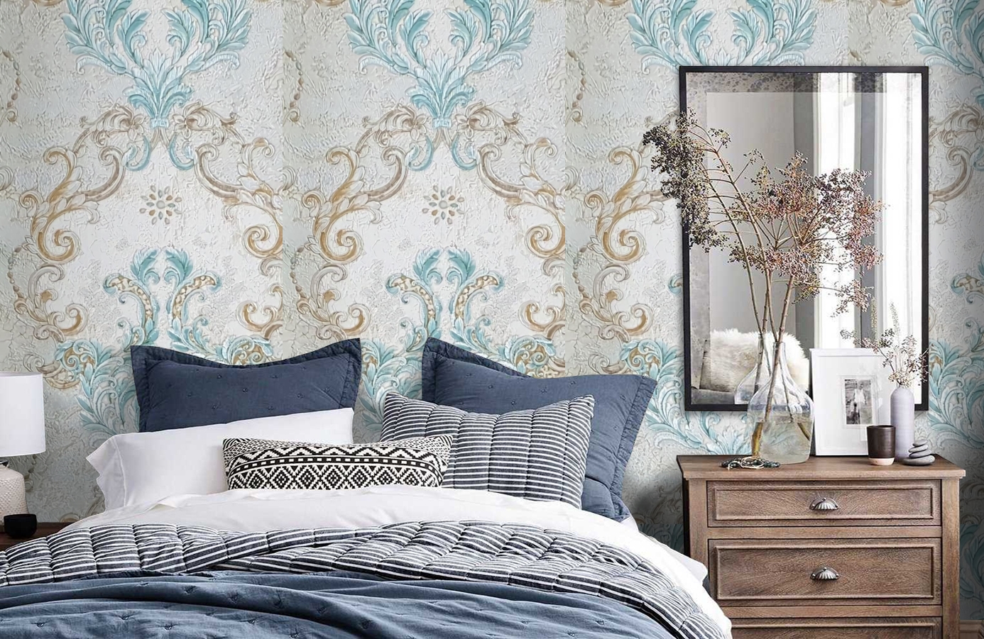 Обои 82804 фото в интерьере спальни