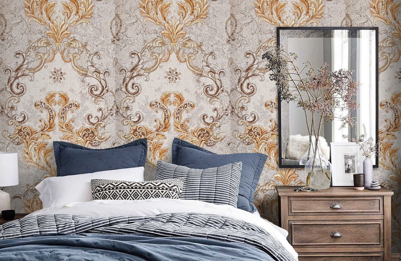 Обои 82814 фото в интерьере спальни