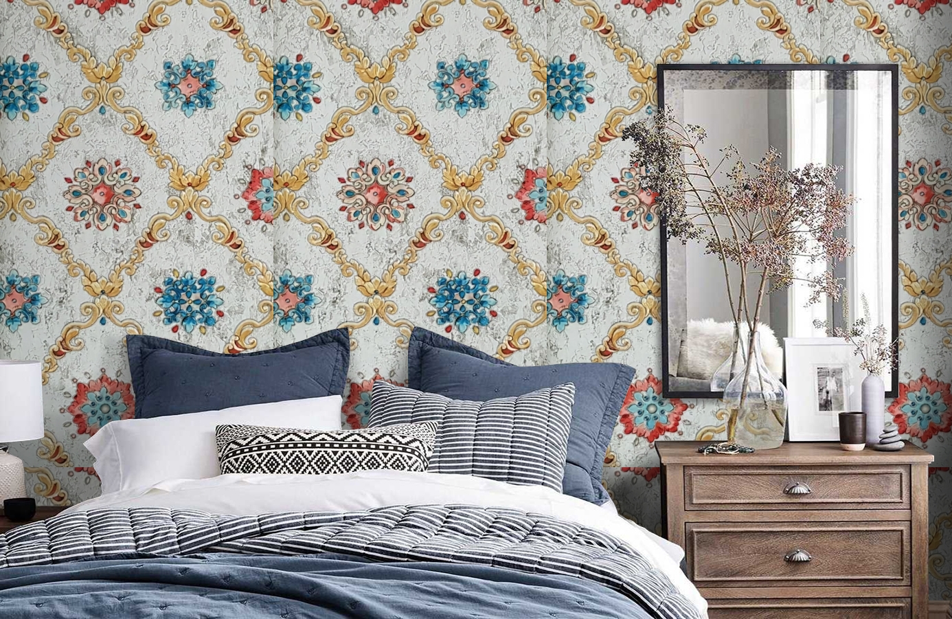 Обои 82818 фото в интерьере спальни