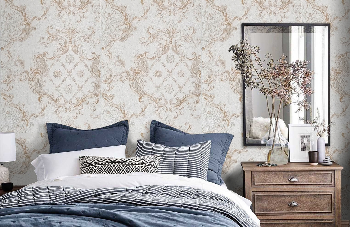 Обои 82861 фото в интерьере спальни