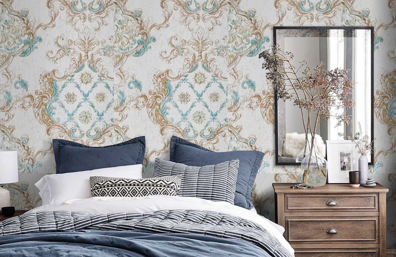 Обои 82862 фото в интерьере спальни