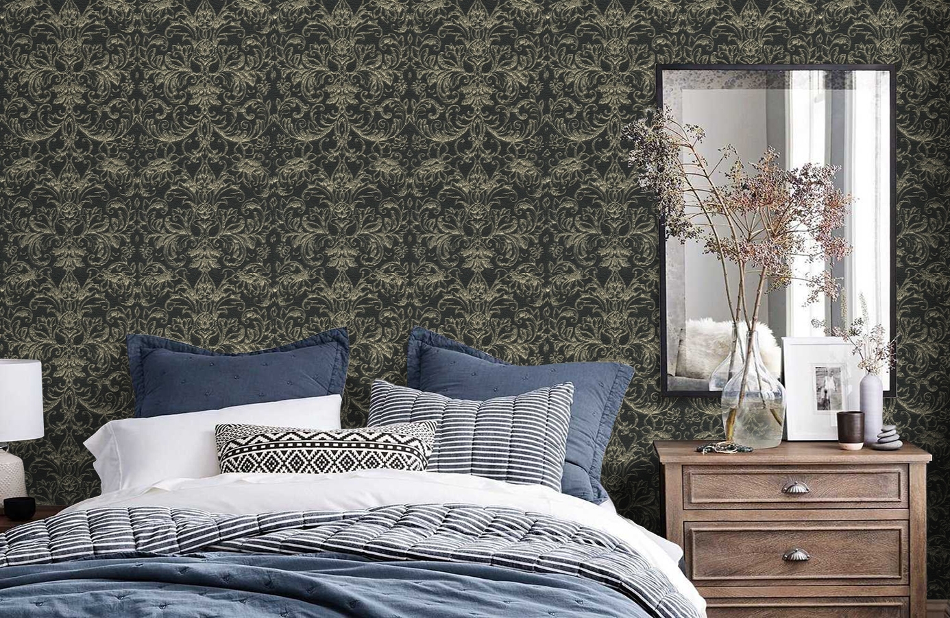 Обои 83356 фото в интерьере спальни