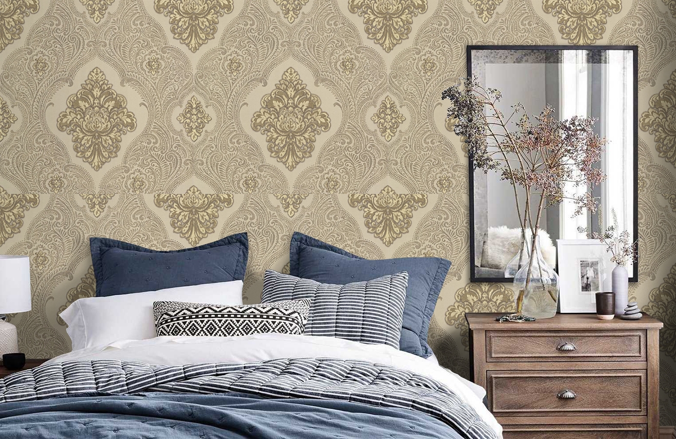 Обои 83402 фото в интерьере спальни