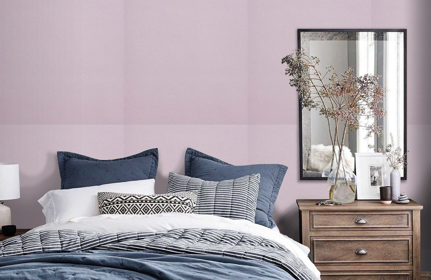 Обои 1008-18 фото в интерьере спальни