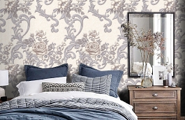 Обои 1069-01 фото в интерьере спальни превью