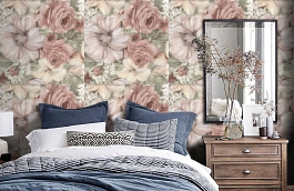 Обои 1110-04 фото в интерьере спальни превью