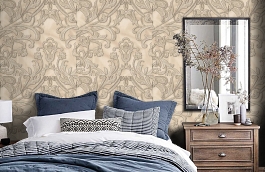 Обои 1117-02 фото в интерьере спальни превью
