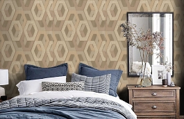 Обои 1137-02 фото в интерьере спальни превью