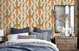 Обои 1137-06 фото в интерьере спальни превью