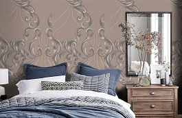 Обои 1153-12 фото в интерьере спальни превью