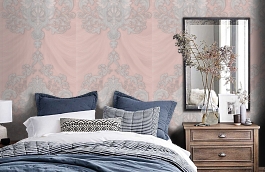 Обои 1157-07 фото в интерьере спальни превью