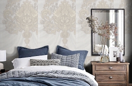 Обои 1157-11 фото в интерьере спальни превью