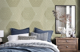 Обои 1161-04 фото в интерьере спальни превью