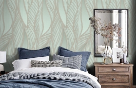 Обои 1163-04 фото в интерьере спальни превью