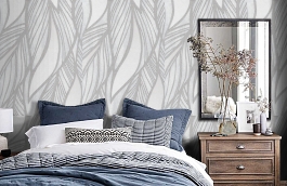 Обои 1163-11 фото в интерьере спальни превью