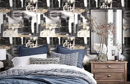 Обои 2902-2 фото в интерьере спальни превью