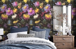 Обои 3436-5 фото в интерьере спальни превью