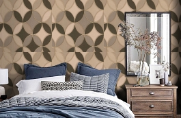 Обои 3722-5 фото в интерьере спальни превью