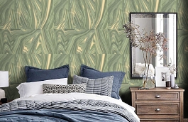 Обои 3728-4 фото в интерьере спальни превью