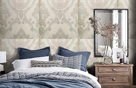 Обои 3794-2 фото в интерьере спальни превью