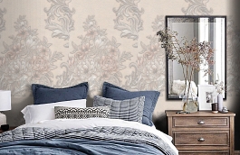 Обои 4534-3 фото в интерьере спальни превью