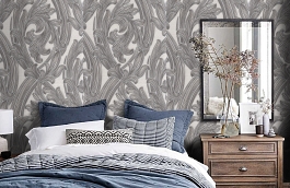 Обои 4558-4 фото в интерьере спальни превью