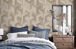 Обои 6005-03 фото в интерьере спальни превью