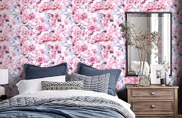 Обои 6142-3 фото в интерьере спальни превью