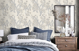 Обои 7049-00 фото в интерьере спальни превью