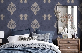 Обои 7053-20 фото в интерьере спальни превью