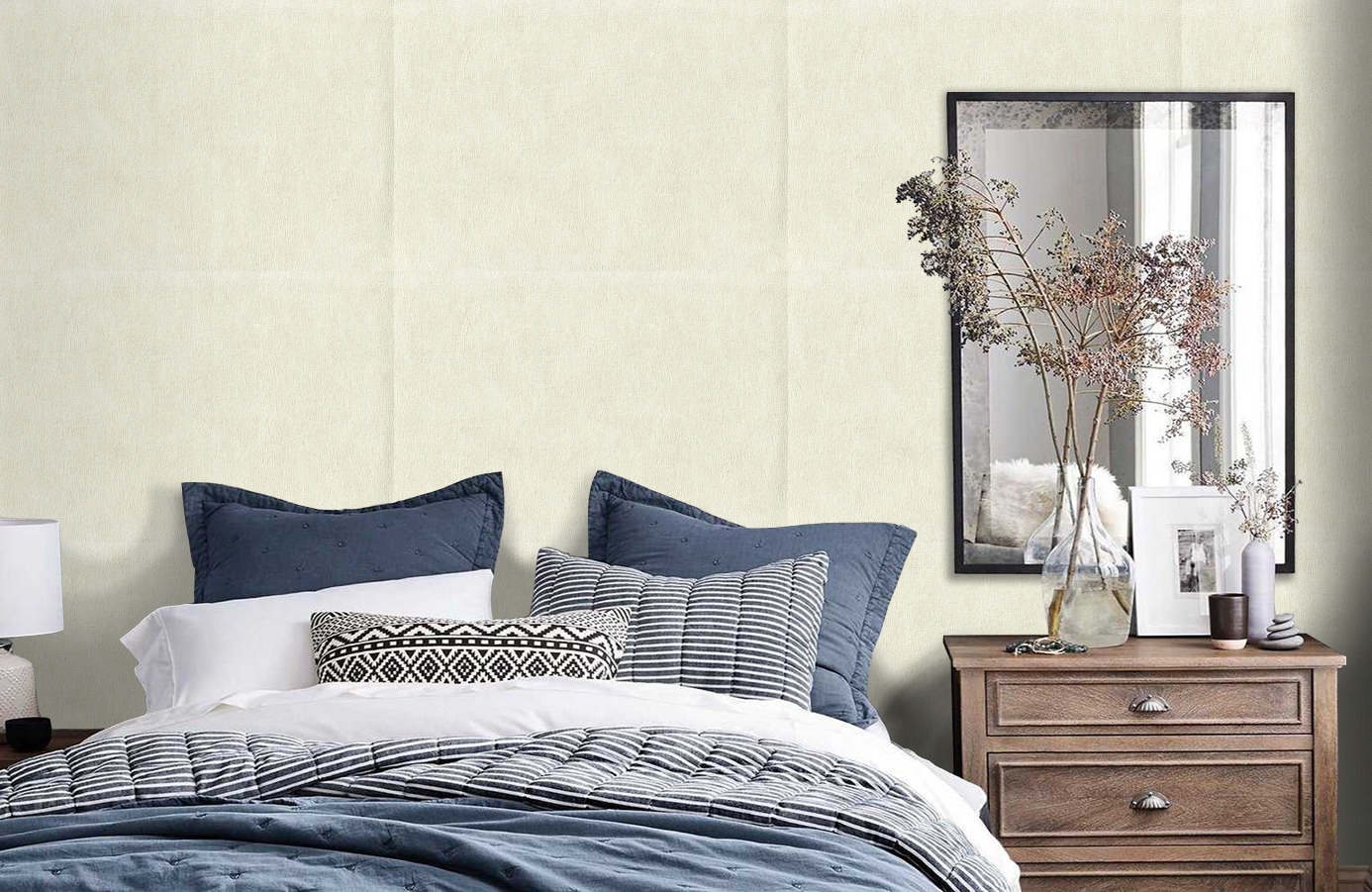 Обои 7059-17 фото в интерьере спальни