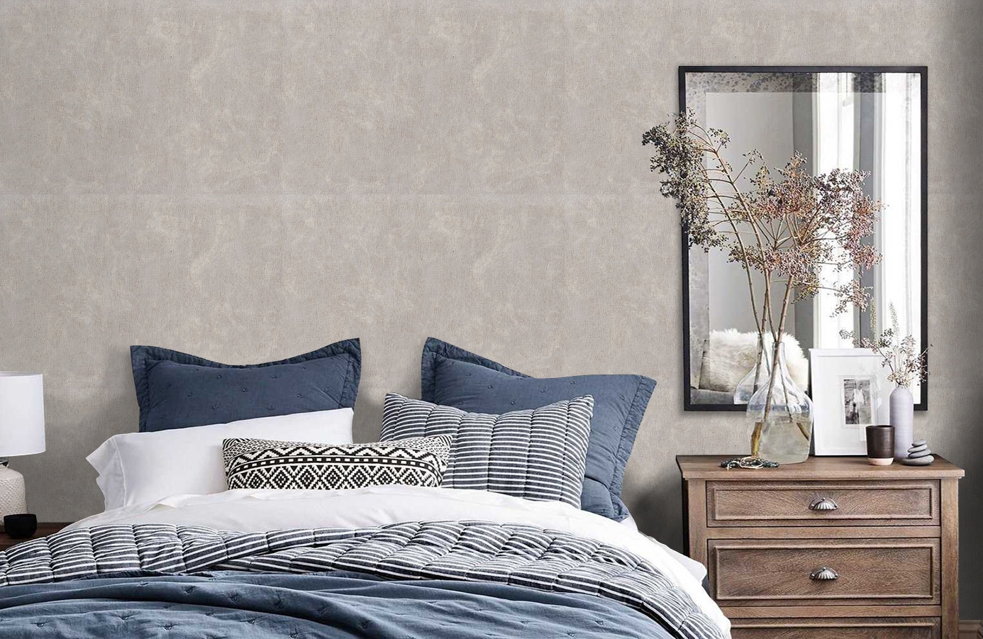 Обои 7059-21 фото в интерьере спальни