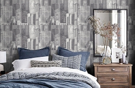 Обои 7062-11 фото в интерьере спальни превью