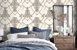 Обои 7064-11 фото в интерьере спальни превью