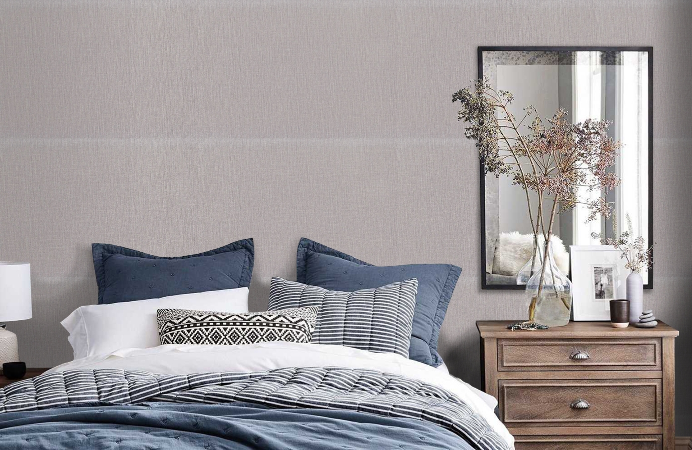 Обои 7067-11 фото в интерьере спальни