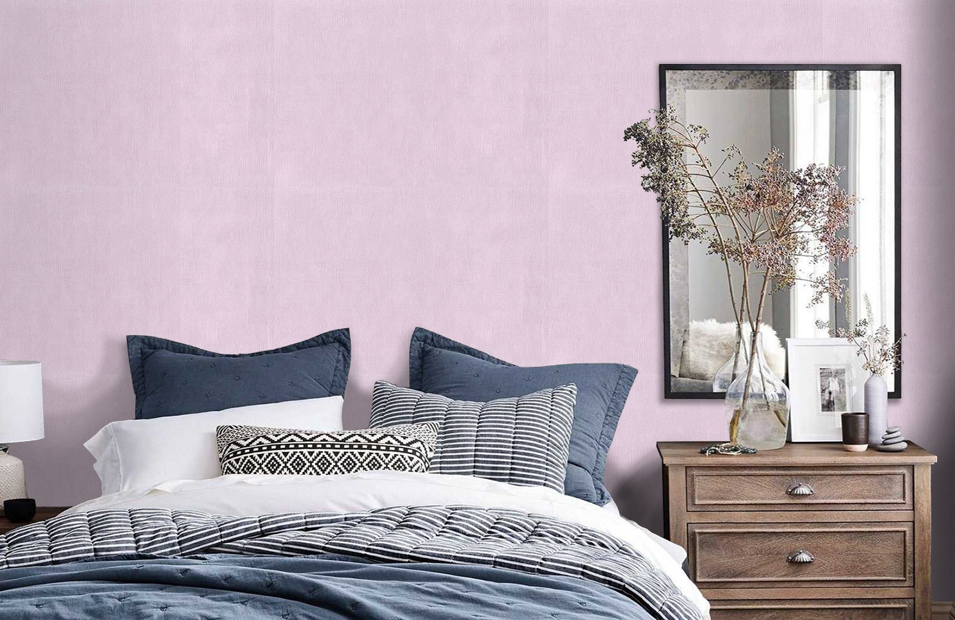 Обои 7079-07 фото в интерьере спальни