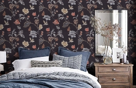 Обои 7080-20 фото в интерьере спальни превью