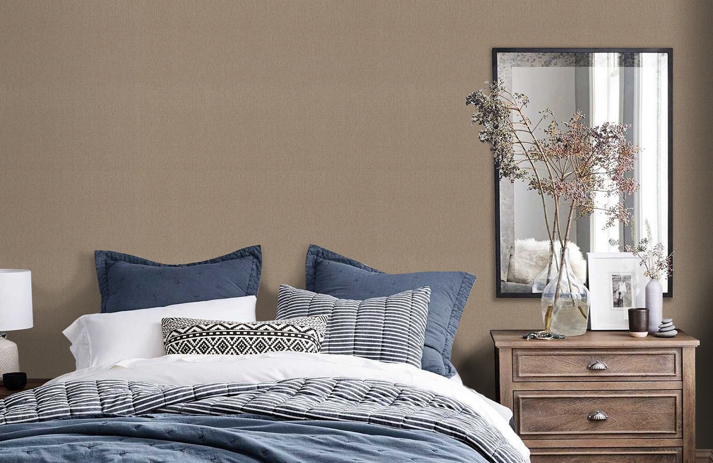 Обои 7081-12 фото в интерьере спальни