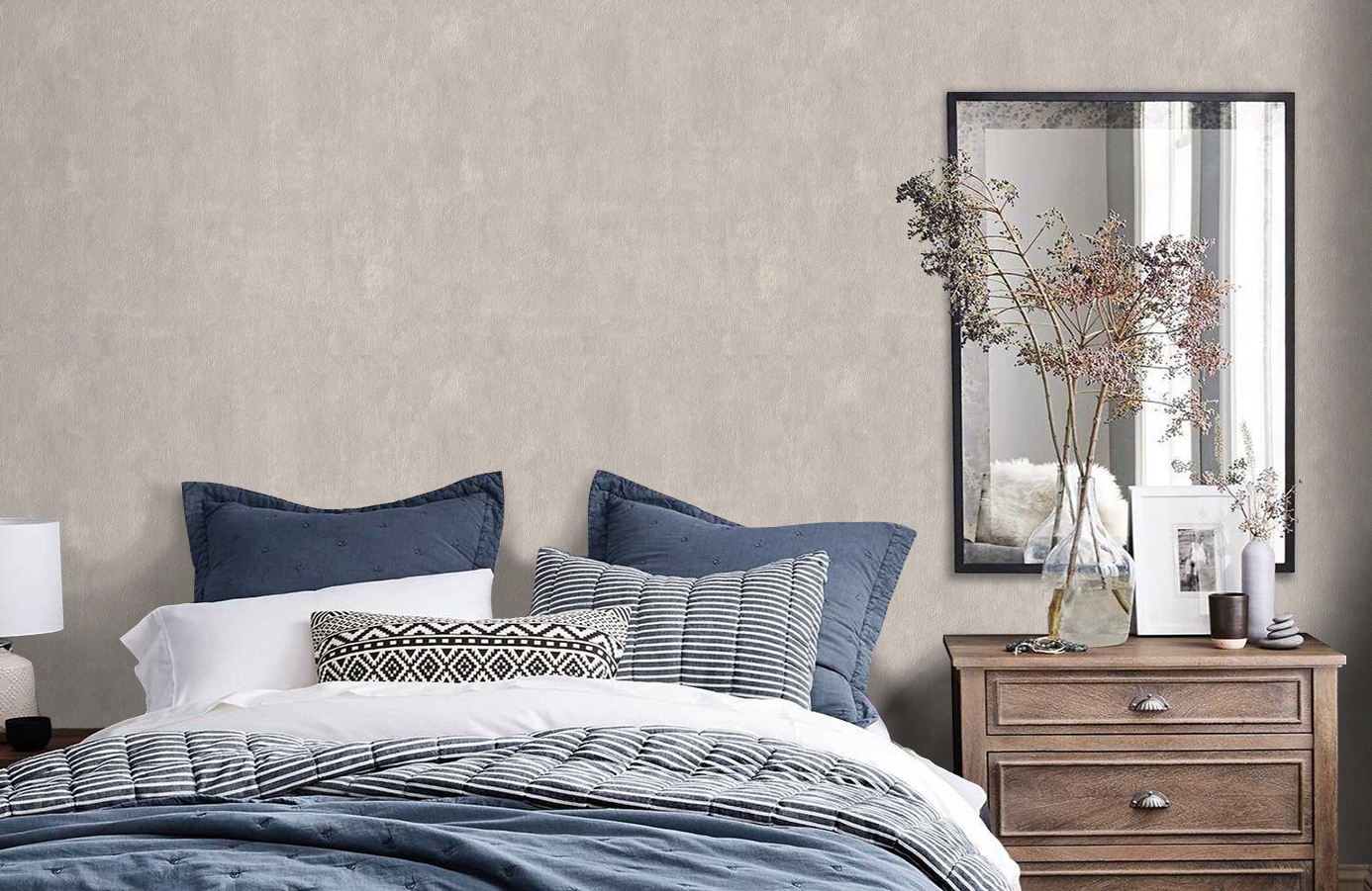 Обои 7091-11 фото в интерьере спальни